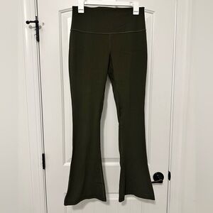 Lululemon Align HR Dark Olive Mini Flare Pant Size 10 32” length